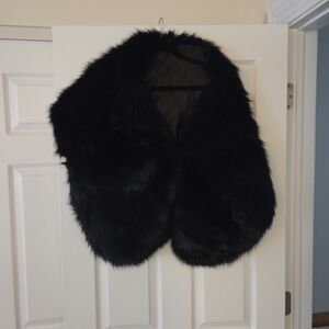 Black Faux Fur Shawl (Baltic Born)